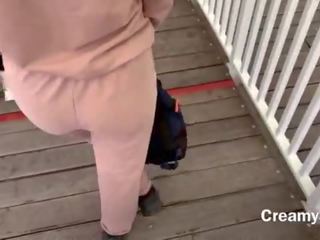 I barely had time to swallow sensational cum&excl; Risky public adult clip on ferris wheel - CreamySofy